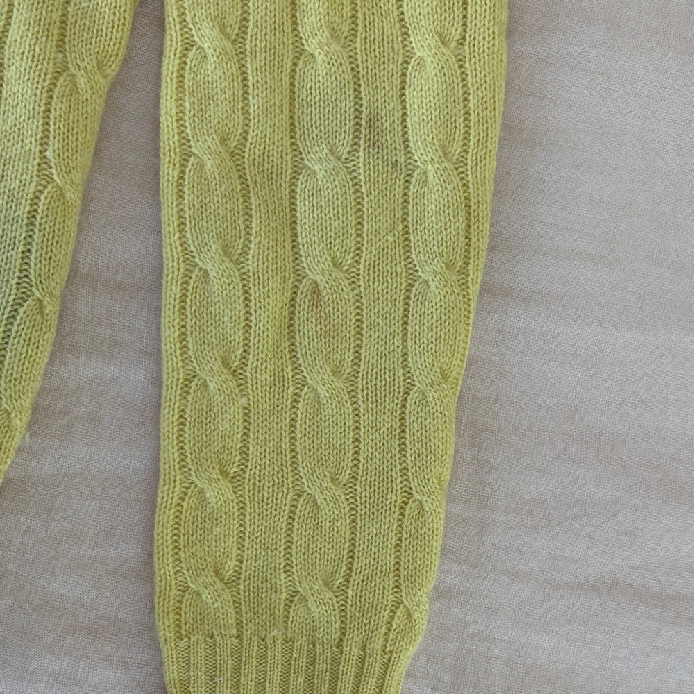 Ralph Lauren Pale Yellow Cable Crewneck Sweater - Picture 7 of 7